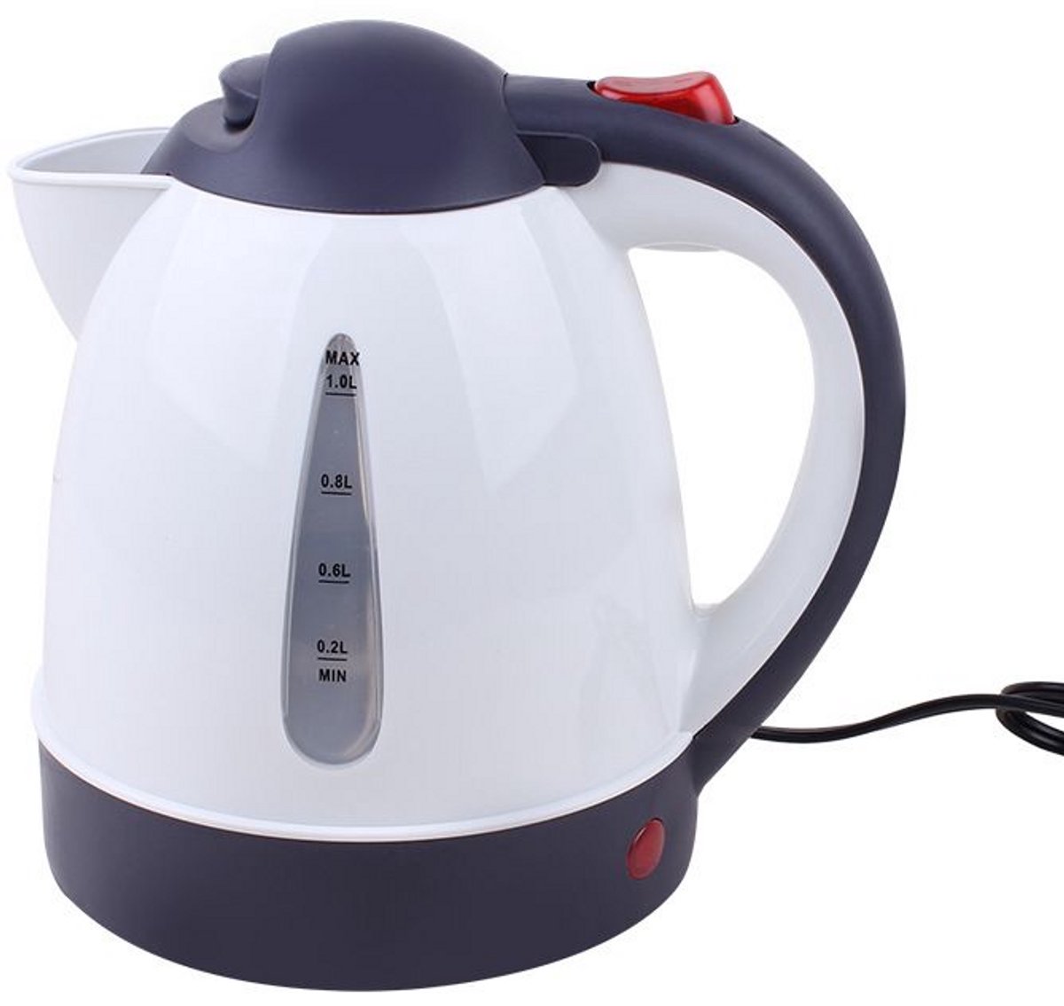 Draagbare elektrische waterkoker voor in de auto, 1000 ml, voor op reis, sigarettenaansteker, auto, vrachtwagen, verwarmd water, thee, koffie, waterkoker, automatische uitschakeling