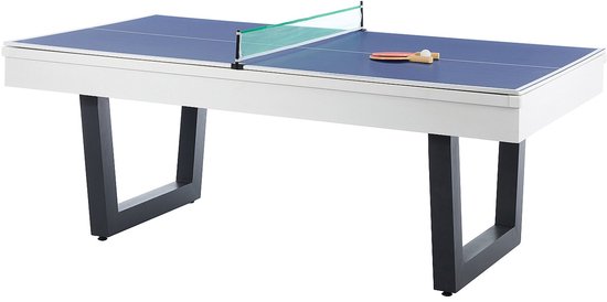 Vente-unique Transformeerbare tafel - Biljart & pingpong - Wit en zwart - L213,4 x D111,8 x H78,5 cm - MELIAN L 213.4 cm x H 78.5 cm x D 111.8 cm van MELIAN — afbeelding 4