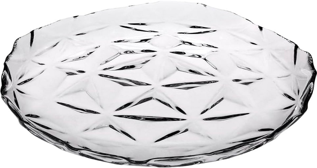 Set van 6 transparante glazen fruitborden - 20 cm - modern en elegant design