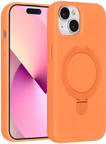 TUNIQ telefoonhoesje voor Apple iPhone 15 - MagSafe met ringstand - Oranje