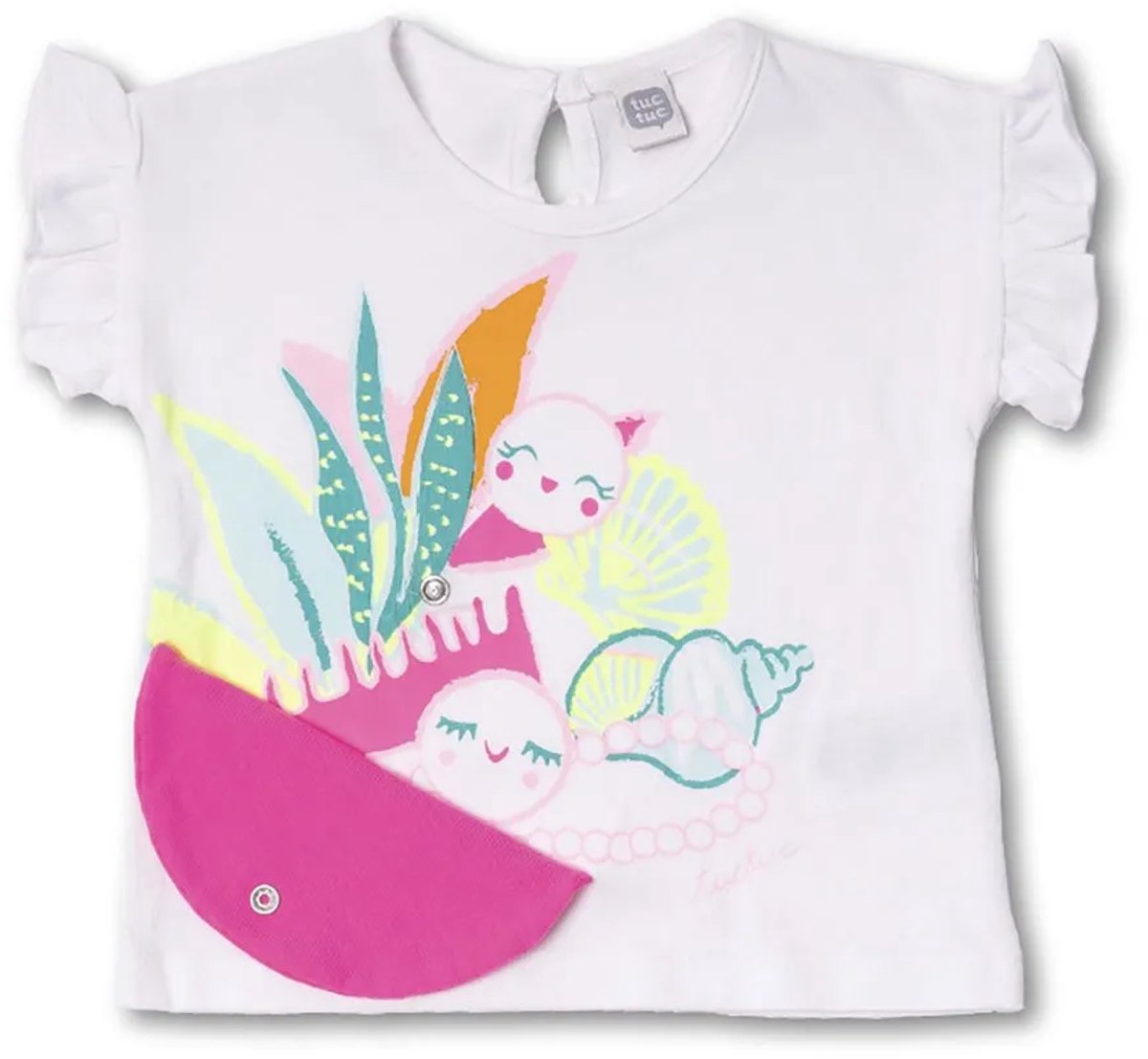Tuc Tuc Seashell T-shirt Met Korte Mouwen Wit 7 Years Meisje