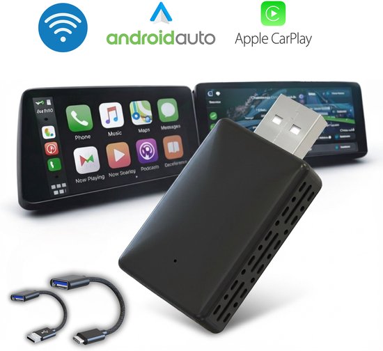DELLA carplay dongle – draadloos – Apple & Android – USB-C – 2025