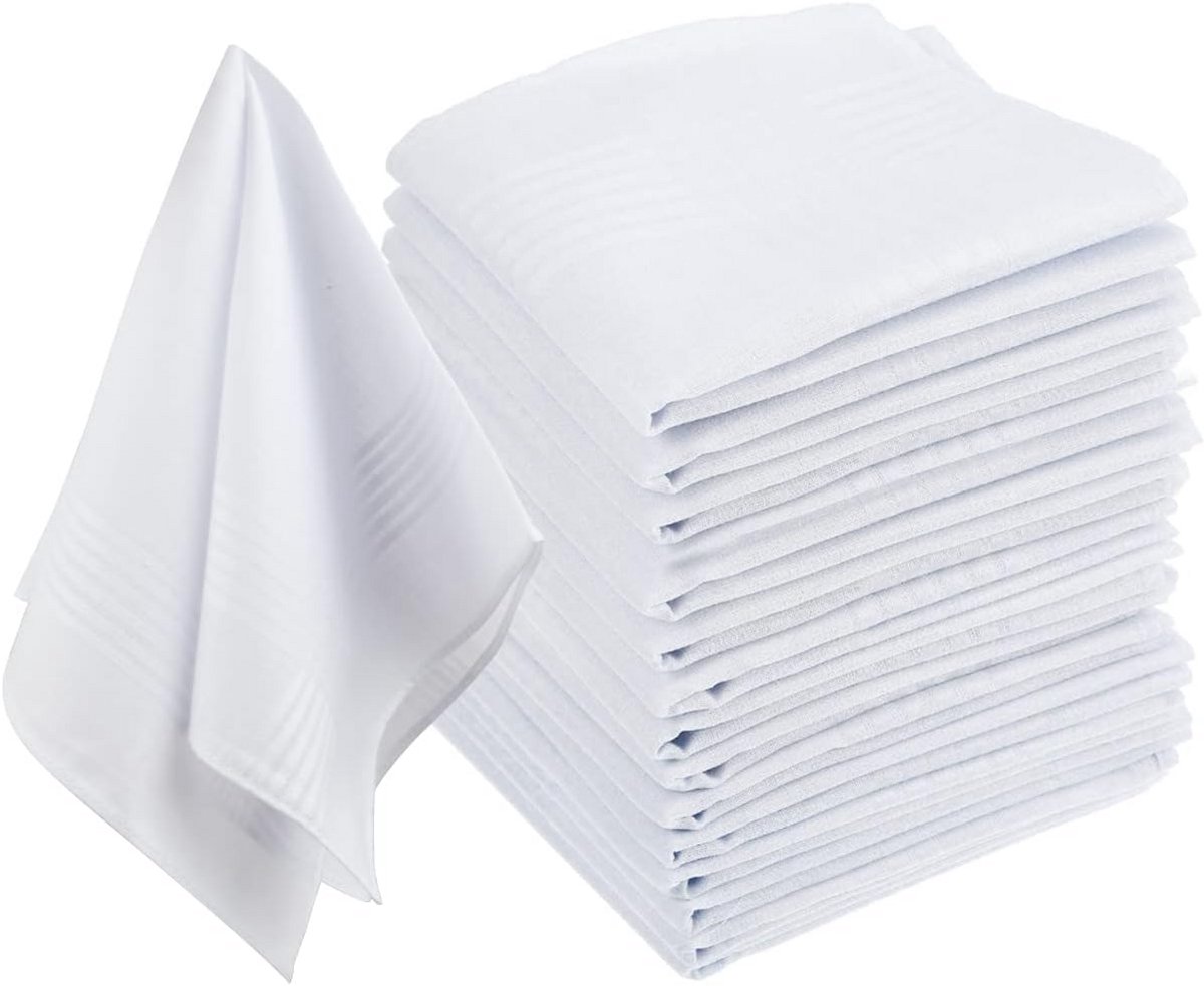 Grote Katoenen Zakdoeken voor Heren - Multipack Pocket Squares