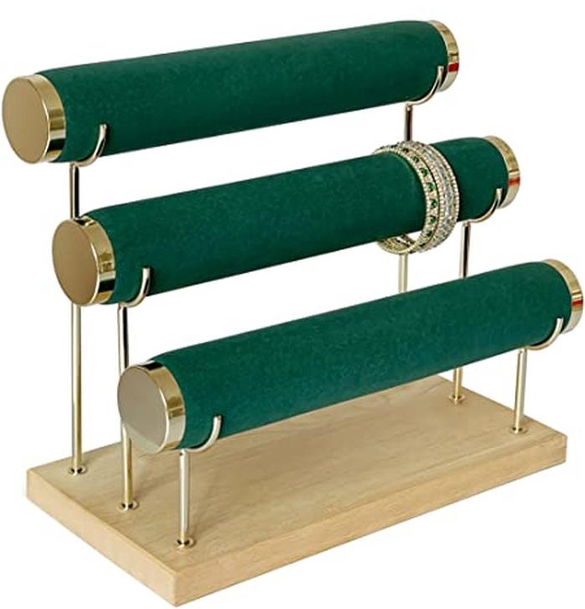 Drielaagse Sieraden Display Rack voor Armbanden en Horloges