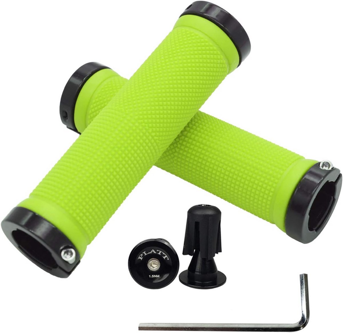 Antislip Rubberen Stuurgrepen voor Mountainbike en BMX - Inclusief Aluminium Stuurstop