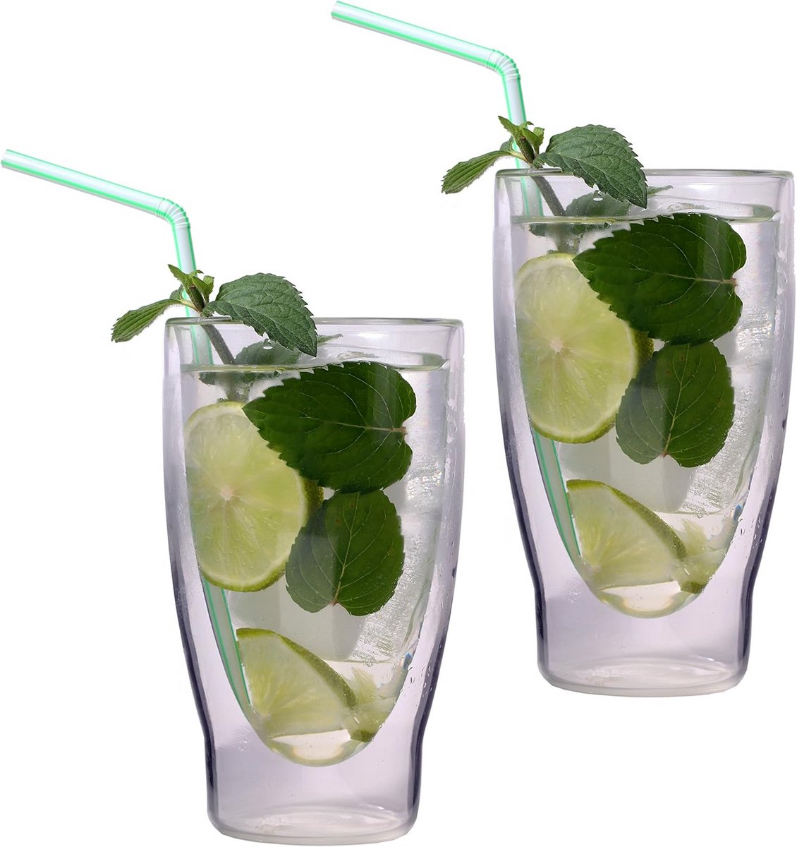 XXL Dubbelwandige Cocktailglazen - 2 x 370 ml