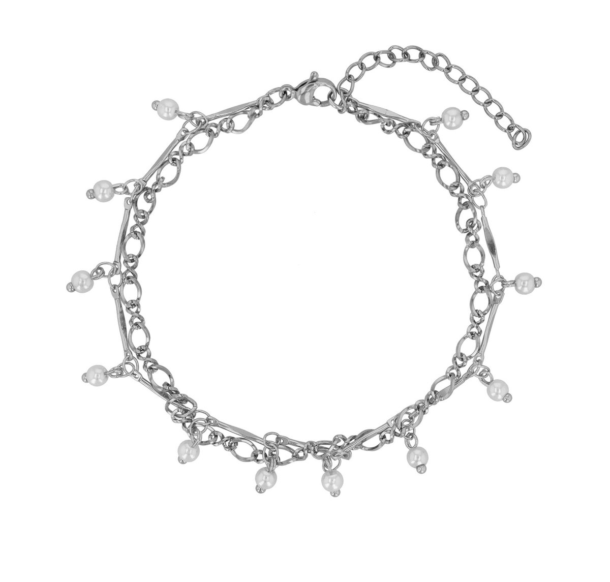 AKZENT Akzent dames voetsieraden Myrilla accent enkelbandje "Myrilla", roestvrij staal met kunstmatige parels,