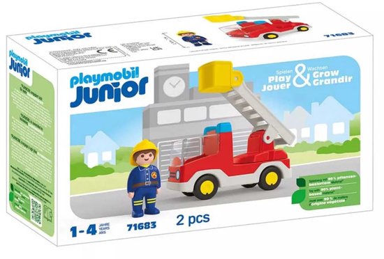 PLAYMOBIL Junior Brandweerwagen met ladder - 71683 van Playmobil — afbeelding 4