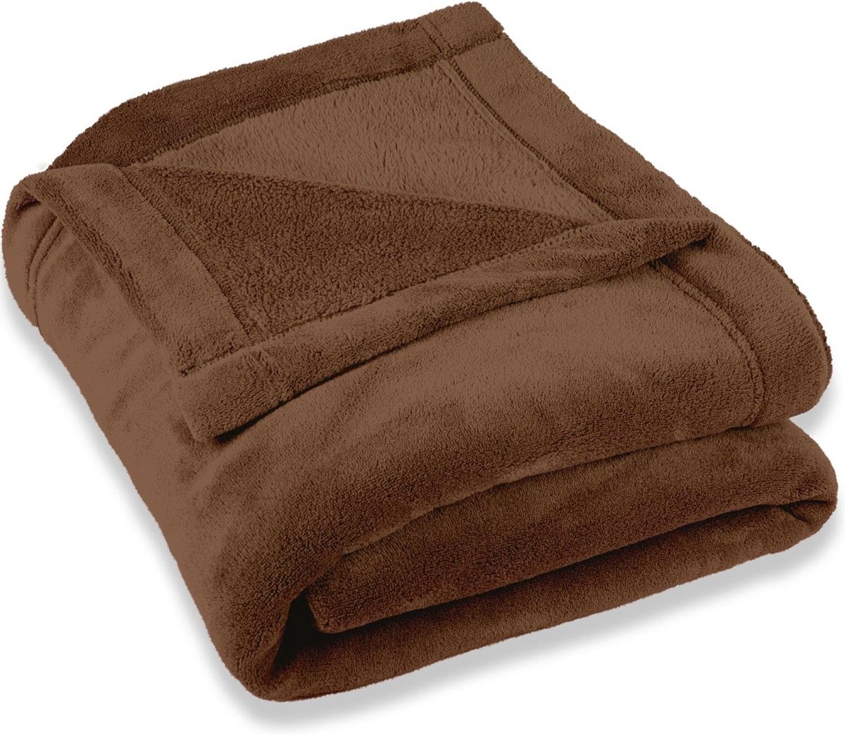 Wollige knuffeldeken 150 x 200 cm - Zachte microvezel fleece woondeken - Warme bankdeken voor elk seizoen