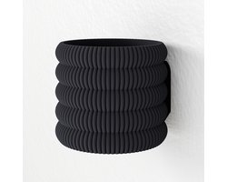 Fleuriek - Hangende bloempot voor binnen Zwart - Plantenpot verticle tuin, Groene muurdecoratie - Kunststof bloempot voor aan de muur