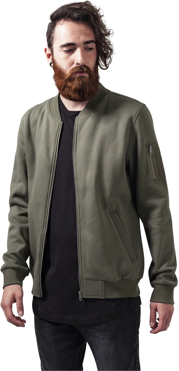 Urban Classics Sweat Bomber jacket M Groen