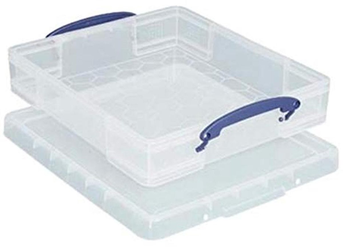 Transparante Opbergdoos 7 Liter met Deksel - 3 Stuks - 400 x 350 x 85 mm