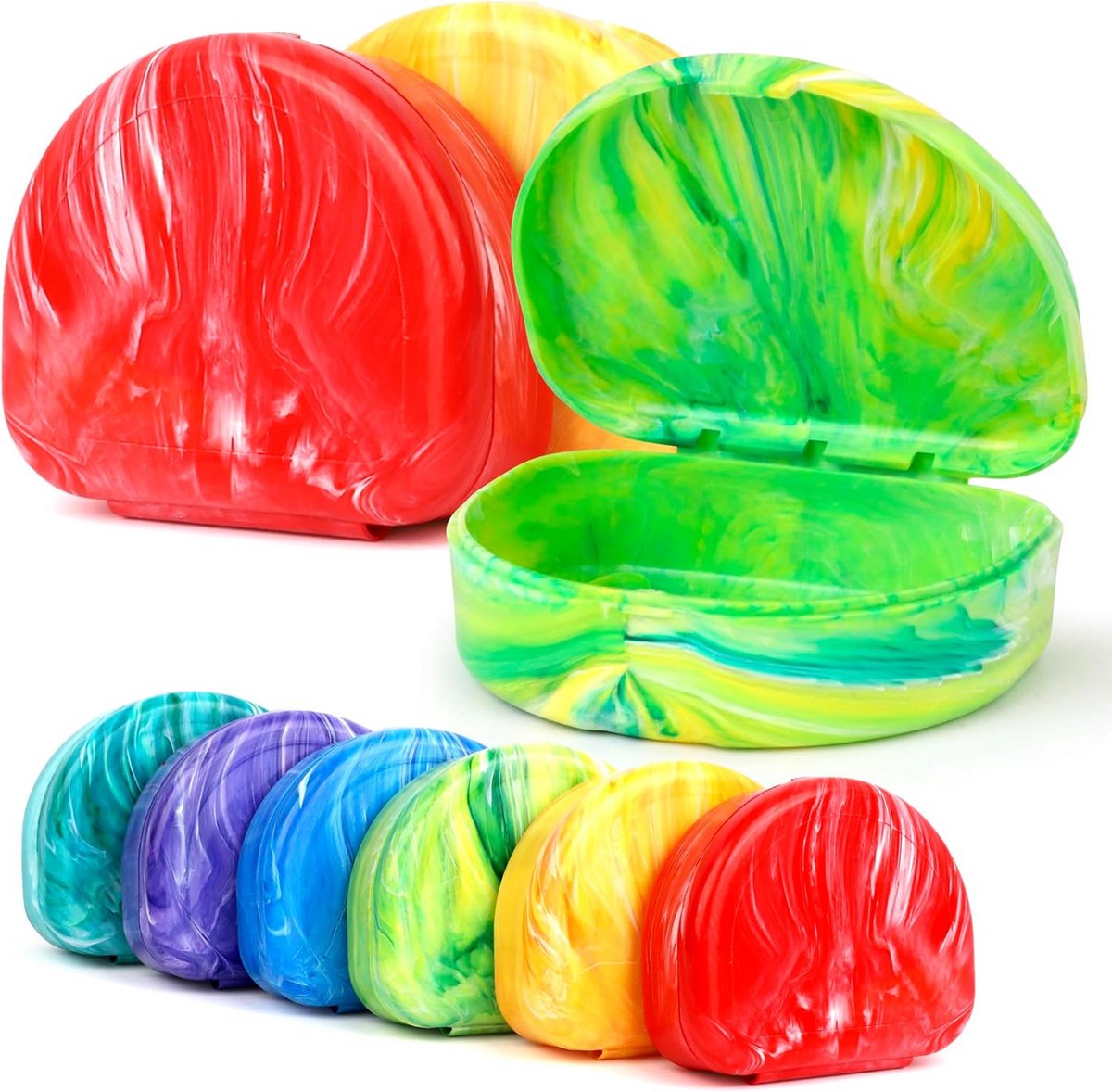 Marmeren Retainer Cases - Verpakking van 3 met Etiketten