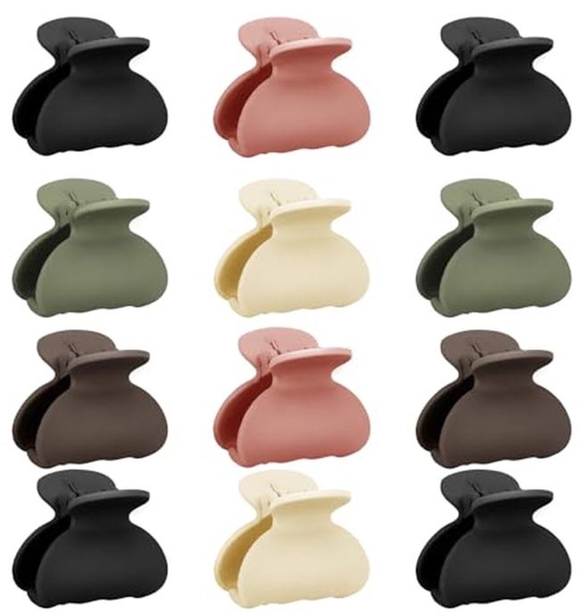 Kleine Haarspelden voor Dames - Matte Antislip Haarklemmen Set van 12 Stuks