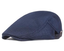 Ademende mesh zomerbaret voor heren, rijpet, platte pet