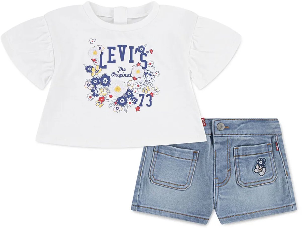 Levi´s ® Kids 1em144 Set 18 Months Jongens Meisjes Wit