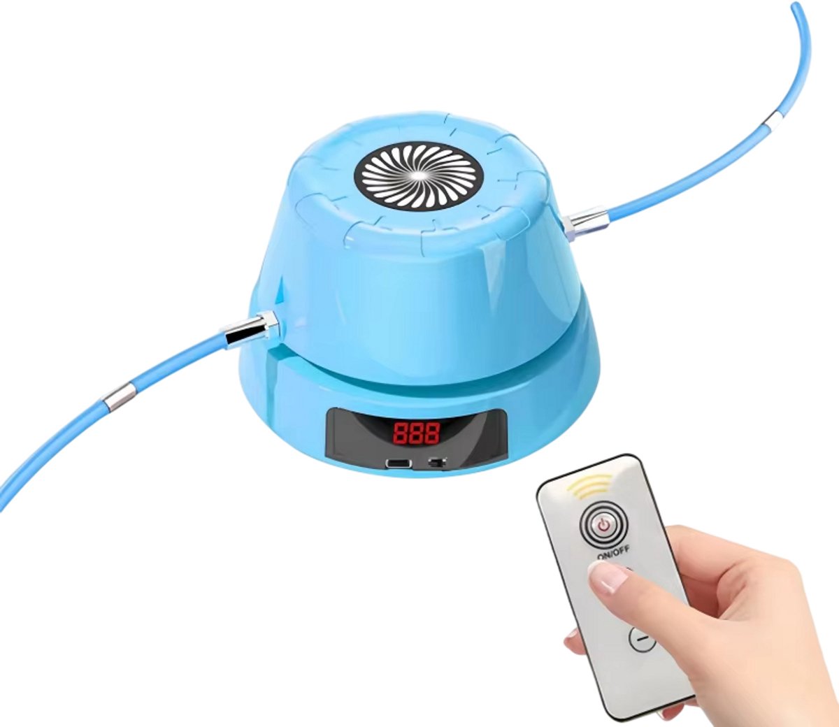 Slim Springtouw met Teller en Automatische Telling – Elektrische Springtouw Machine voor Thuis Fitness, Draadloos Springtouw Apparaat voor Volwassenen en Kinderen, Home Workout Trainer-Blauw