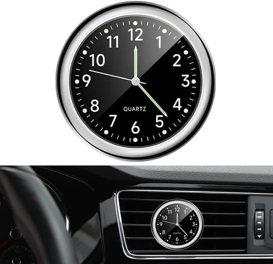 Aoreun Autoklok, 2 stuks mini auto dashboard klok stick op dashboard kwarts klok met dubbelzijdige sticker en ventilatieclip voor auto interieurdecoratie kleine wandklok huisdecoratie (blauw zwart Aoreun Autoklok, 2 stuks mini auto dashboard klok stick op dashboard kwarts klok met dubbelzijdige sticker en ventilatieclip voor auto interieurdecoratie kleine wandklok huisdecoratie (blauw zwart