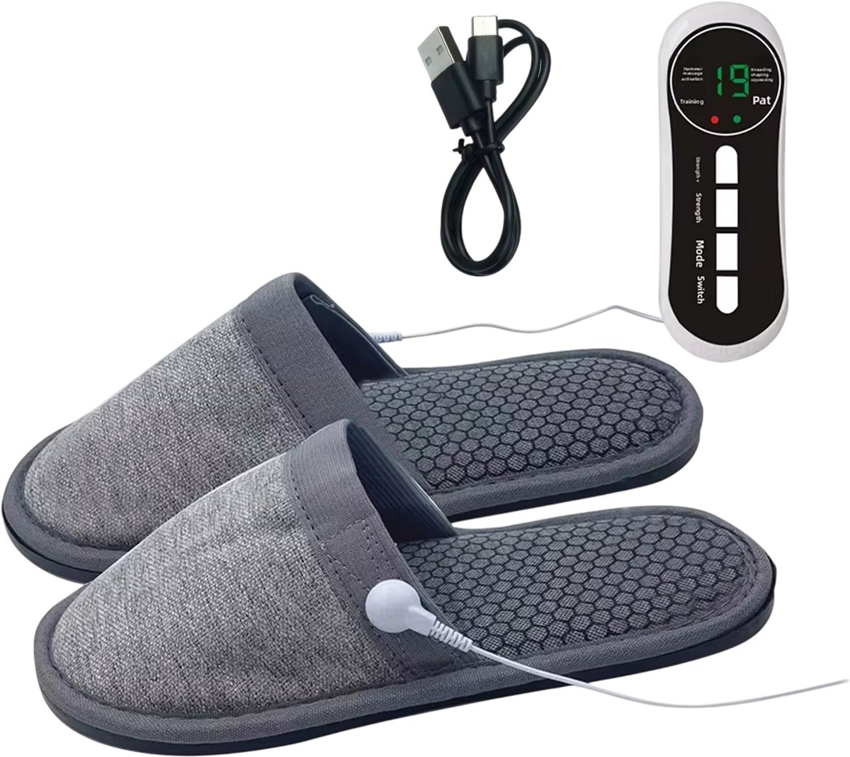 Elektrische EMS Voetmassage Slippers 260 mm met Acupressuur en Voetreflexologie – Apparaat voor Voetmassage, Pijnverlichting, Ontspanning en Spierherstel