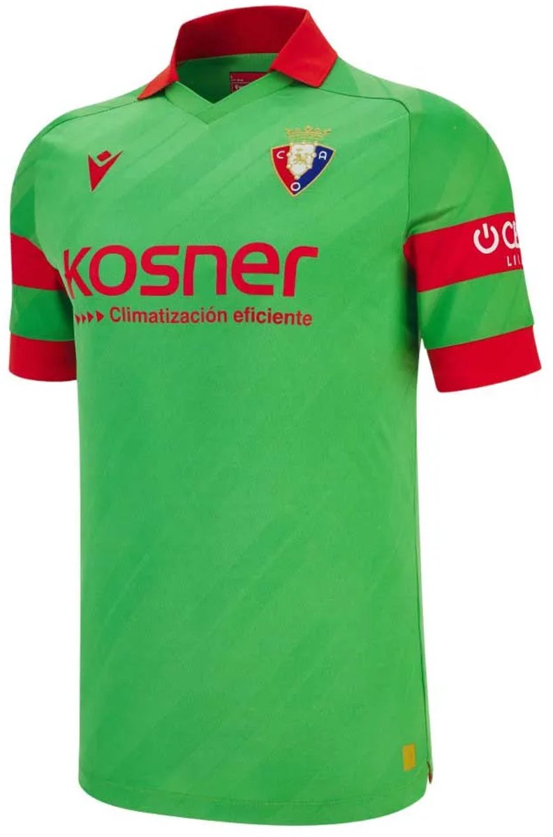 Macron Ca Osasuna 25/26 Weg Korte Mouw T-shirt Junior Groen 11-12 Years Kinderen