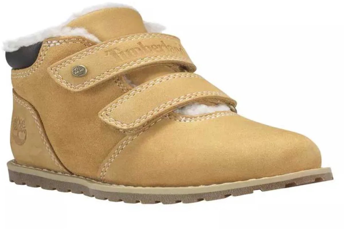 Timberland Pokey Pine Warm Lined Hook&loop Laarzen Voor Peuters Jongens Meisjes Wheat