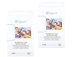 Lifeprint 3x4 Premium Zink Instant Print fotopapier (80 stuks) Compatibel met Lifeprint 3x4 printers