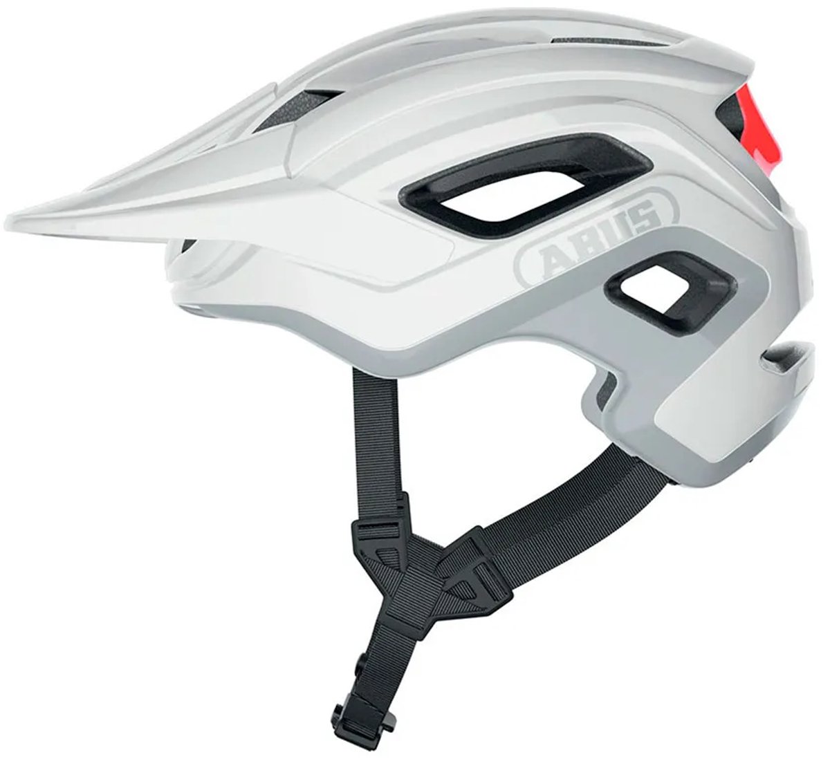 ABUS Fietshelm cliffhanger shiny white m - 54-58 cm - wit - geschikt voor gebruik op mountainbikes - 325 g m afbeelding