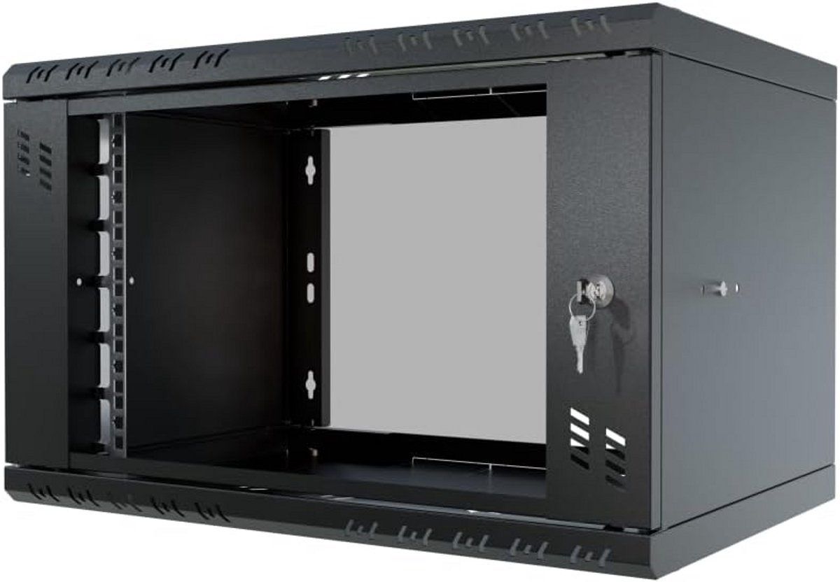 19 Inch Rack Cabinet 6U met Glazen Deur - Flexibele IT Oplossing