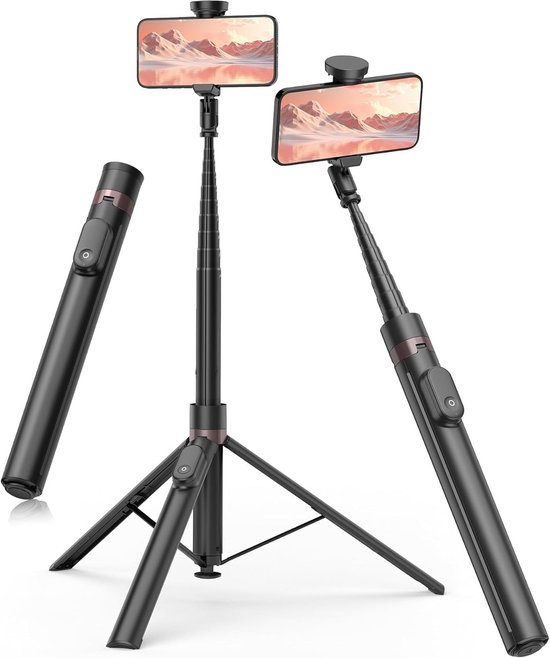 Selfie Stick met Bluetooth Afstandsbediening - 3-in-1