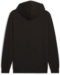 Achterkant van een zwarte PUMA hoodie met capuchon en lange mouwen.