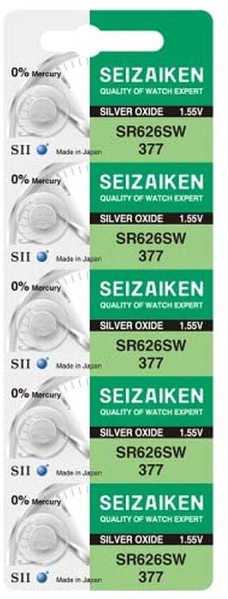 0% Kwik Silver Oxide SR626SW Watch Battery