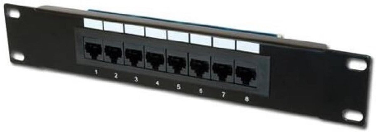 8-poorts Cat-5e Patchpaneel voor 10-inch netwerkkast - Niet afgeschermd