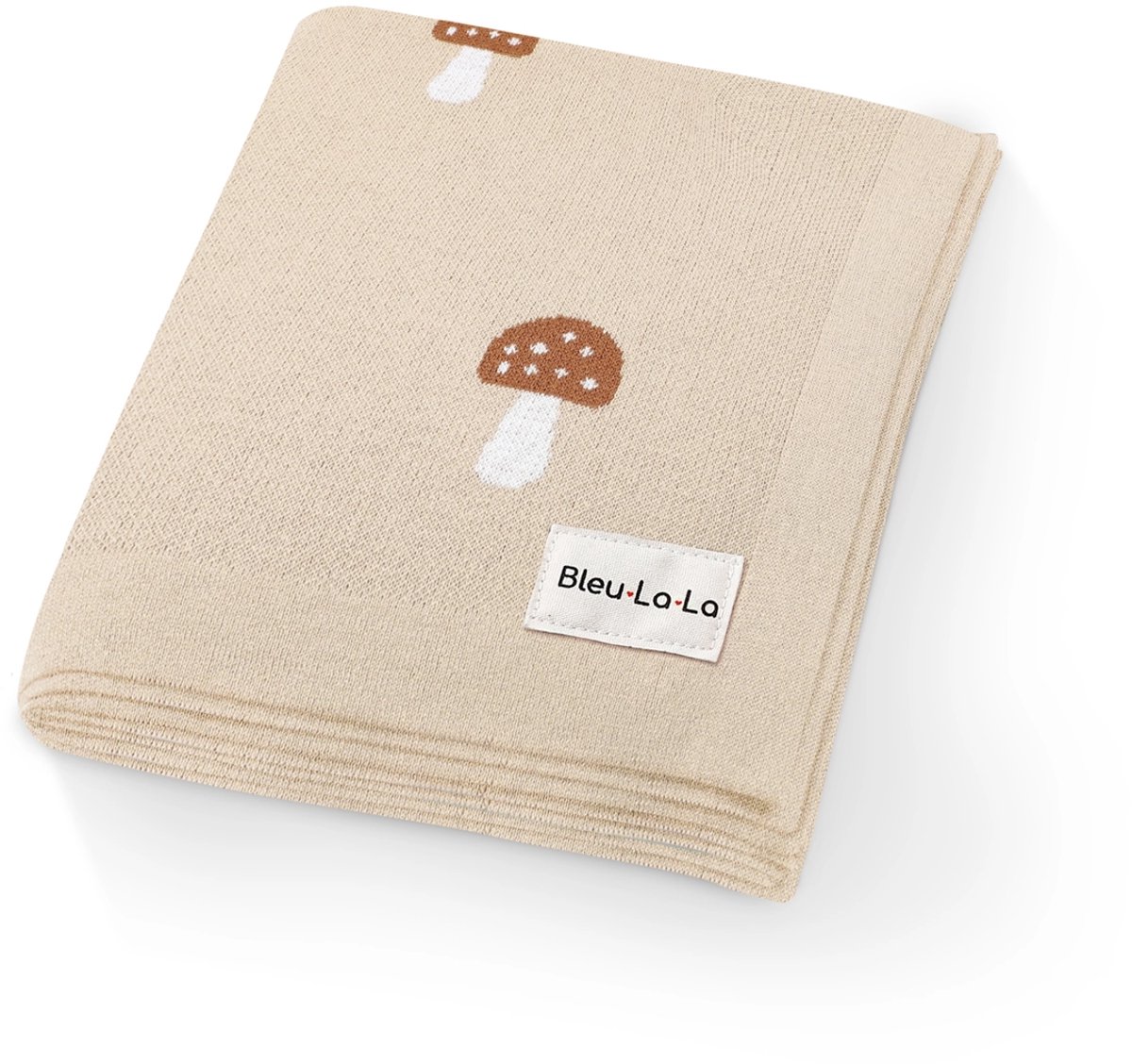 Image of 100% luxe katoenen wikkeldeken voor baby’s – Paddenstoel kleur : camel