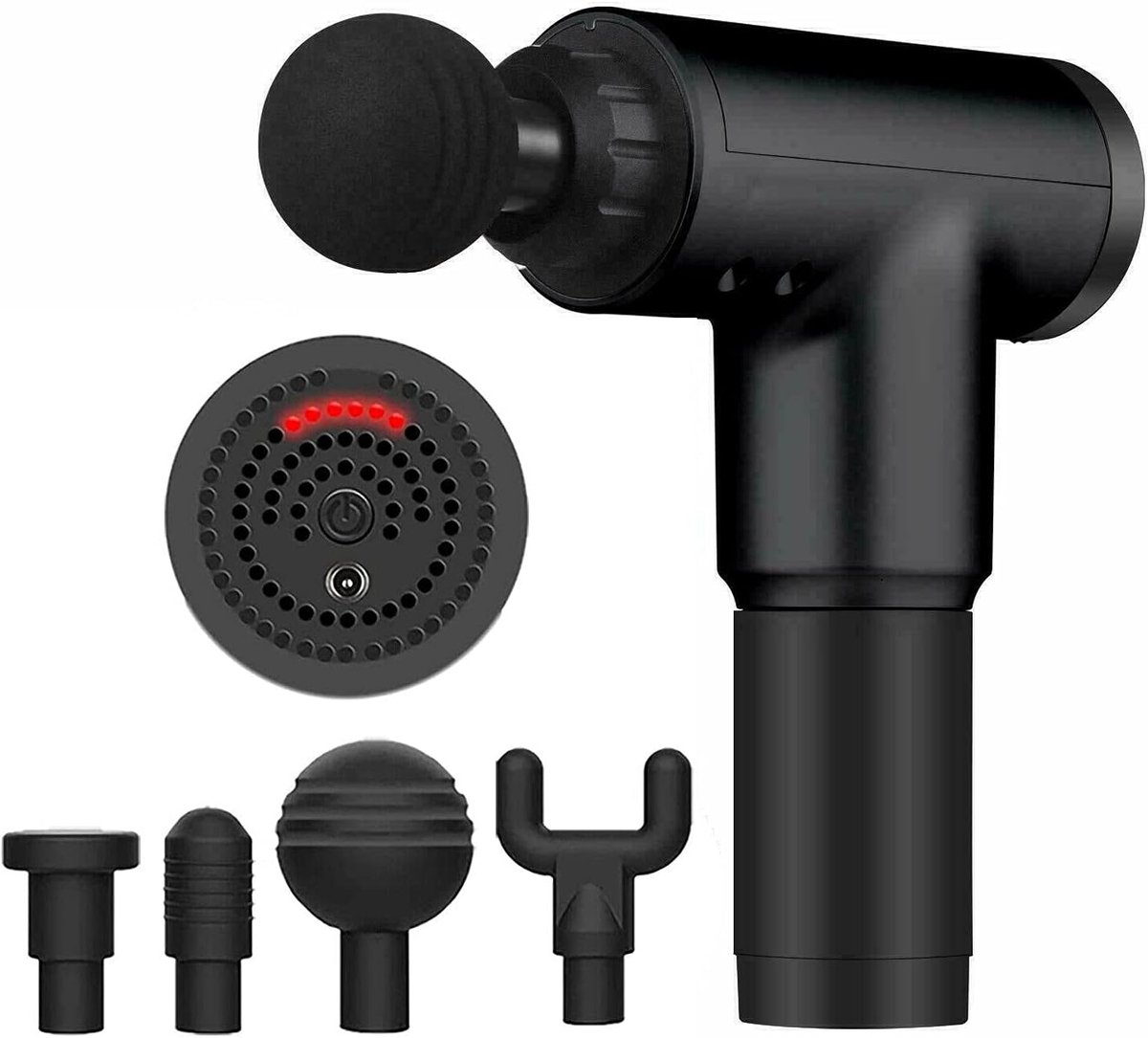 Massage Gun Pro Series - Draadloze Spier Massage Apparaat - Diepe Weefsel Therapie - 6 Intensiteitsstanden - 4 Verwisselbare Opzetstukken - Spierherstel - Pijnverlichting - Fitness - Sport