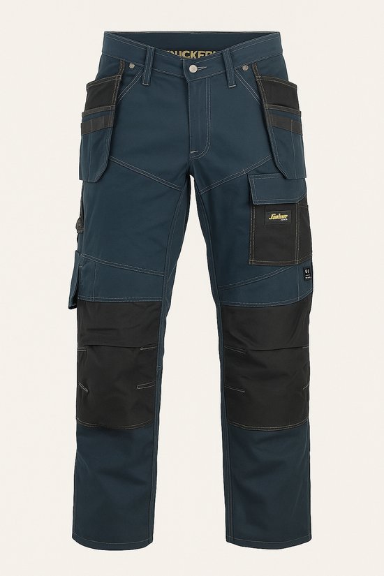 Pantalon de travail pirate en tissu ripstop Snickers Workwear - Taille 42 - Bleu marine/Noir