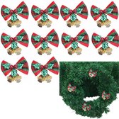 Amacoam Kerstboom Linten 48 Stuks Rode Gouden Kerstlint Linten Ornamenten Mini Festival Lint Decoraties 6 cm voor Kerstboom Opknoping Decoratie Cadeaus Inpakpapier Knutselbenodigdheden