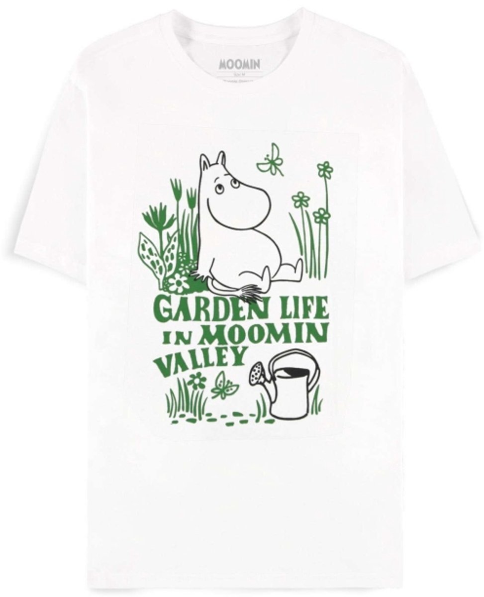 Moomin - Garden life in moomin valley Unisex Tshirt - S - Wit