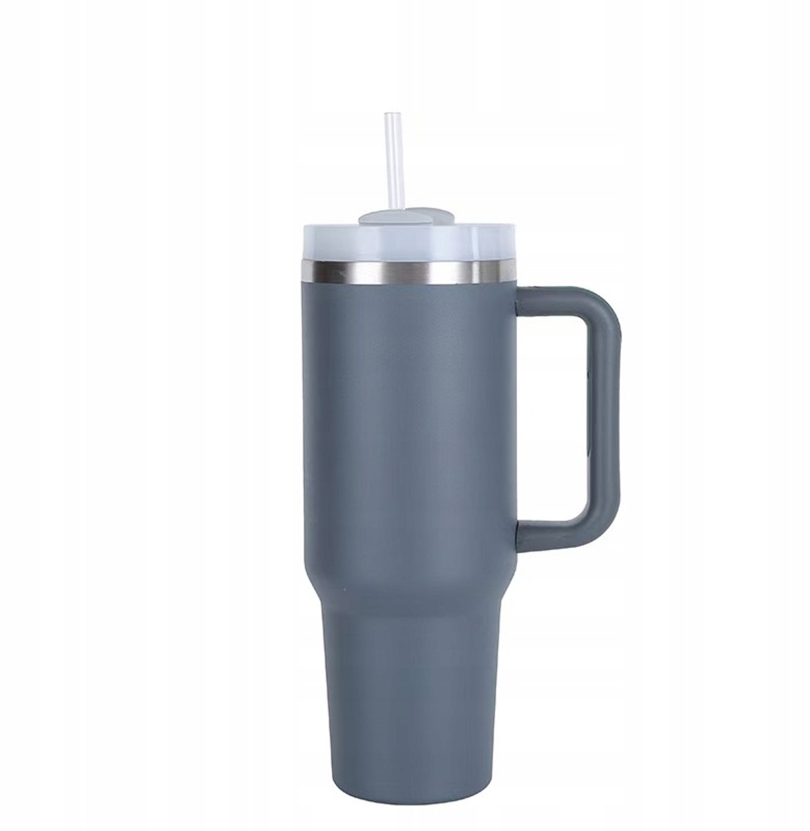 Thermosbeker met Rietje 1200ml - Donkergrijs