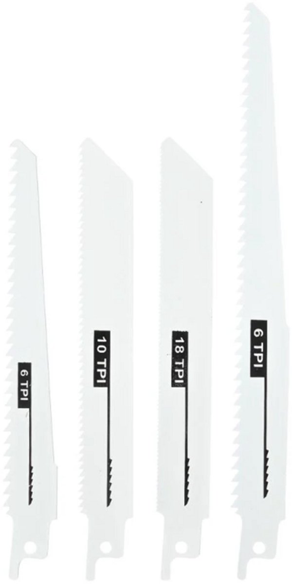 Hofftech Reciprozaagbladen - hout - metaal - 4 delig