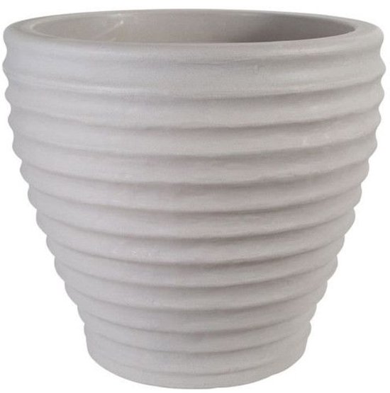 Splofy Bloempot, rond, kunststof schaal, wit, 23,9 (L) x 23,9 (B) x 16,1 (H) cm
