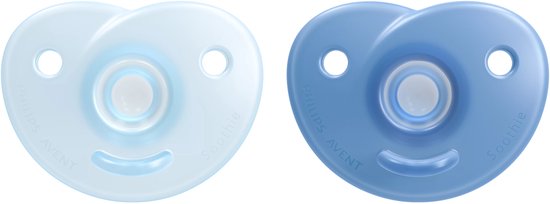 Philips Avent Soothie Hart - 0-6 Mnd - 2 Stuks - Plant-based - Blauw van Merkloos — afbeelding 2
