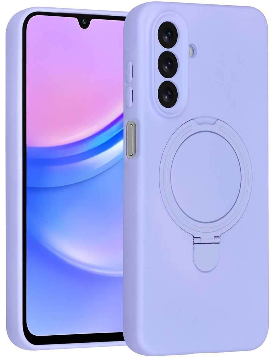 TUNIQ Back Cover - Galaxy A17 - Lilac - Magsafe Ringhouder - Slank Silikon Design
