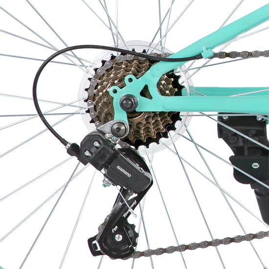 Hiland Climber 2.0 Tiener Forensen Stadsfiets - 24 inch - 7 versnellingen ​​- V-Brake - Groen van Hiland — afbeelding 5