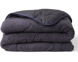 Lazy Wear Teddy Dekbed Antraciet 240×200 - 2-in-1 Dekbed en Teddy Dekbedovertrek - Wasbaar Dekbed