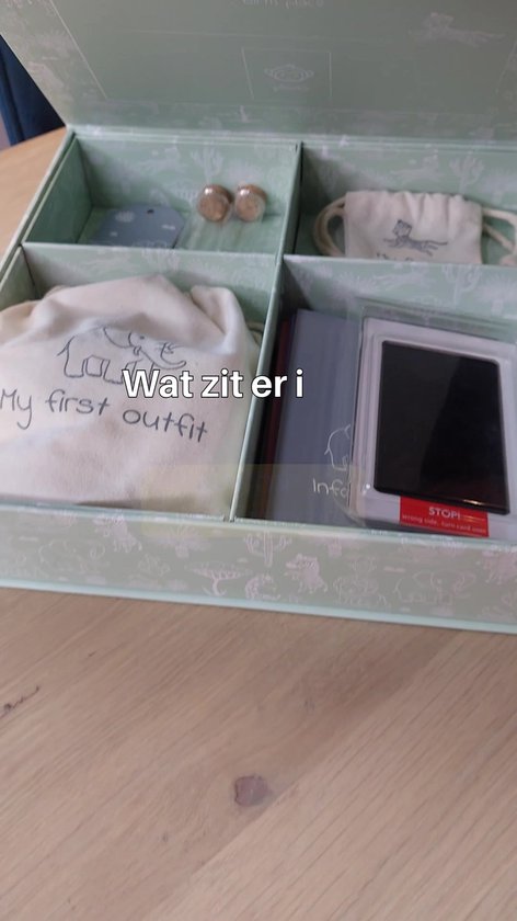 LUVION® Baby Memory Box - Herinneringsdoos - Baby Geschenkset - Kraamcadeau - Babyshower – 23 delig Cadeau - Jongen - Meisje