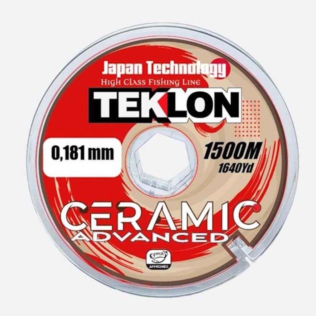 Teklon Ceramic Advanced vislijn 1500 meter - sterke Japanse nylon lijn van Teklon met hoge slijtvastheid en soepele werpeigenschappen 0,181MM / 2,95KG