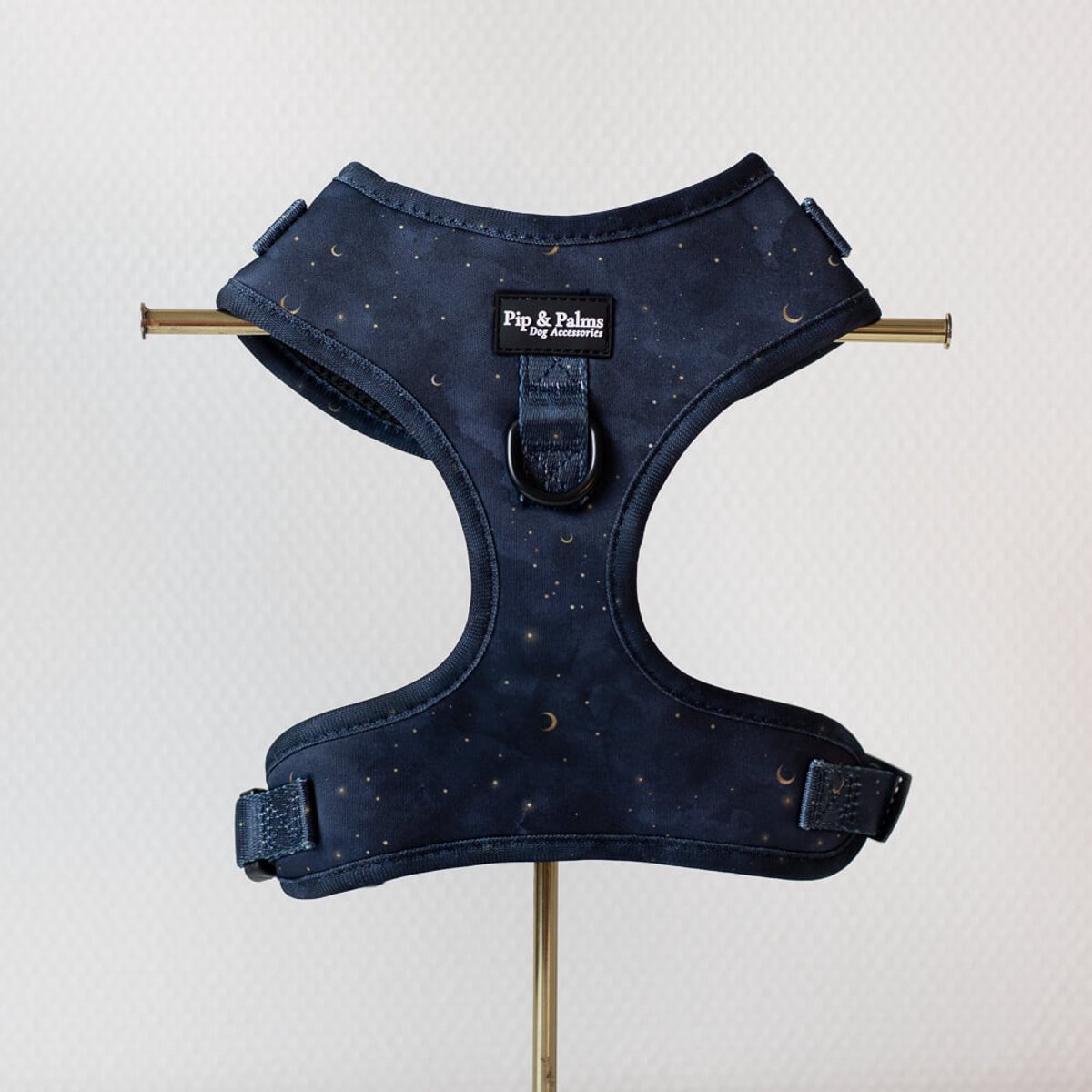 Pip & Palms - Hondenharnas Over the Moon - Blauw - Maat XXS - Hondentuig - Verstelbaar - Y Tuig Hond - Zachte Voering - voor Kleine honden