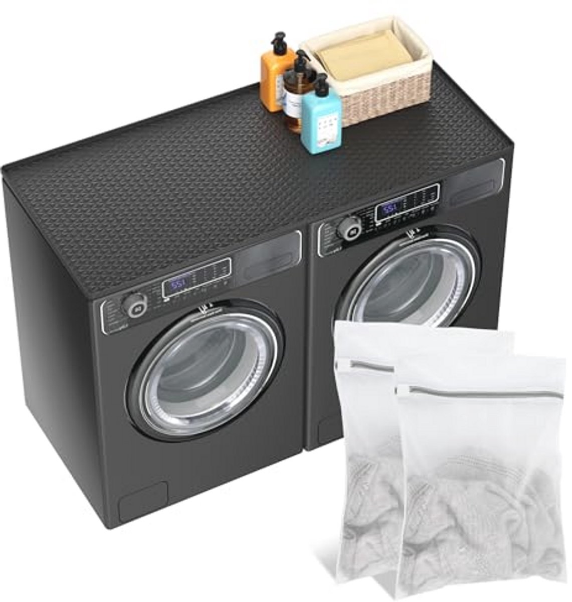 Siliconen wasdrogermat 54 x 27,5 inch - Antislip, Waterdicht, Stofdichte Hoezen voor Wasruimte Organisatie