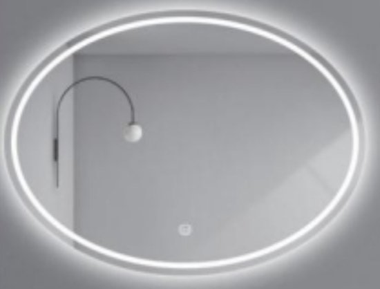 LED Bathroom Mirror Anti-Fog Dimmable LED Mirror Oval Mirror with ...