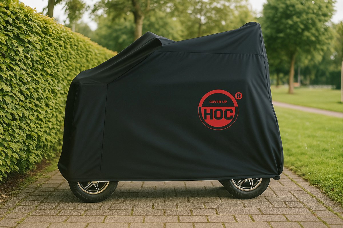 CUHOC - waterdichte Scootmobiel Hoes Zwart - 170x61x117 - Red label met Trekkoord - Makkelijke Scootmobielhoes UNIVERSEEL - afdekhoes scootmobiel, regenhoes scootmobiel
